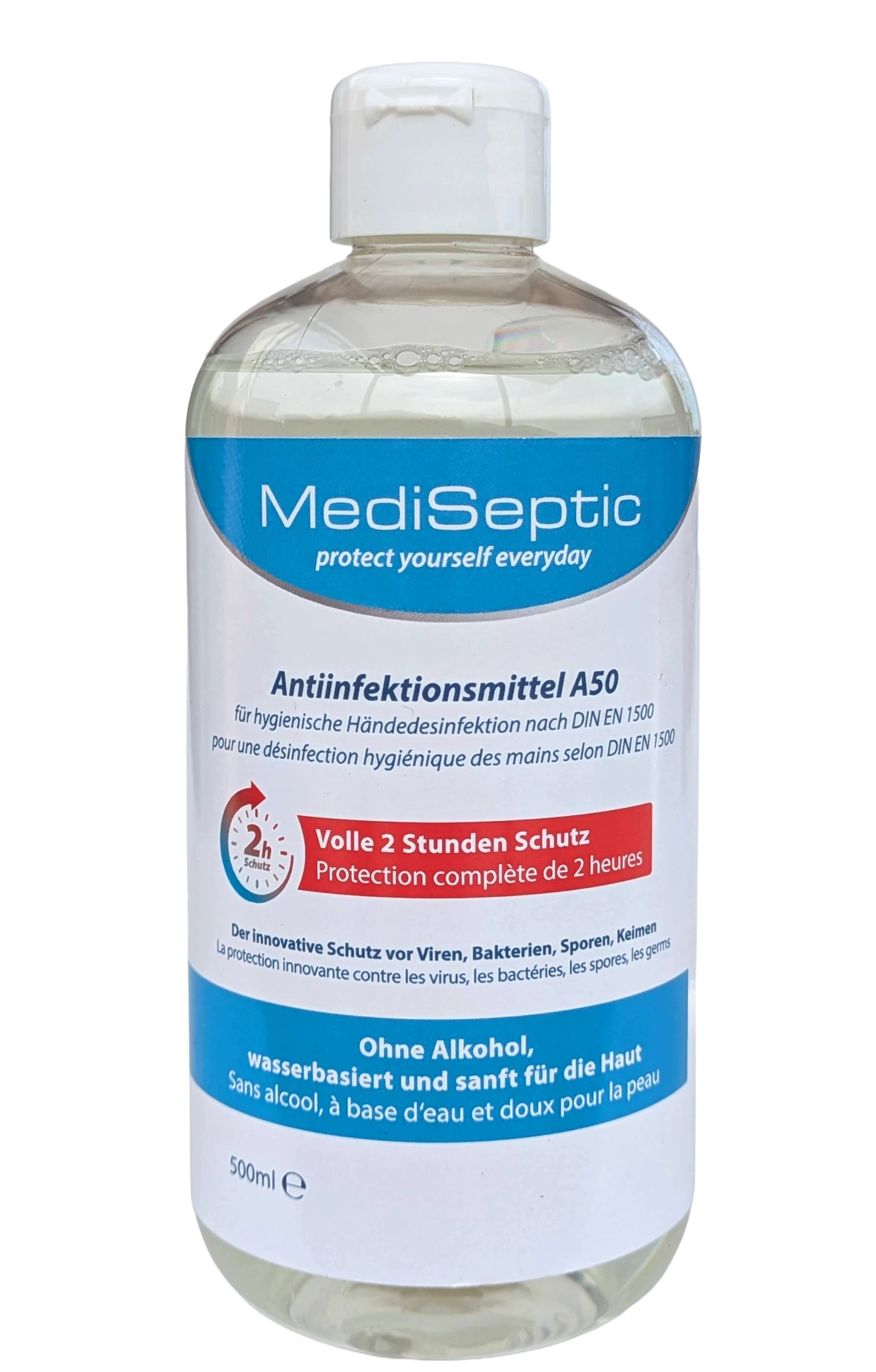 MediSeptic A50 Antiinfektionsmittel 500ml Flasche – Vorderseite
